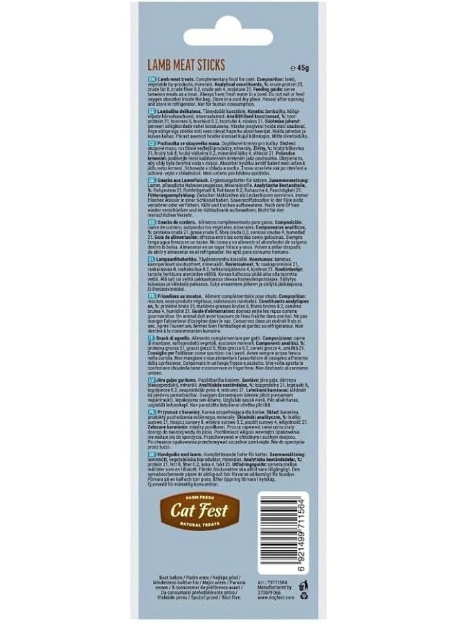 Cat Fest Lamb Meat Sticks Cat Treat Natural High-Protein Lamb Snacks 45 g From Varmacy - Image 4